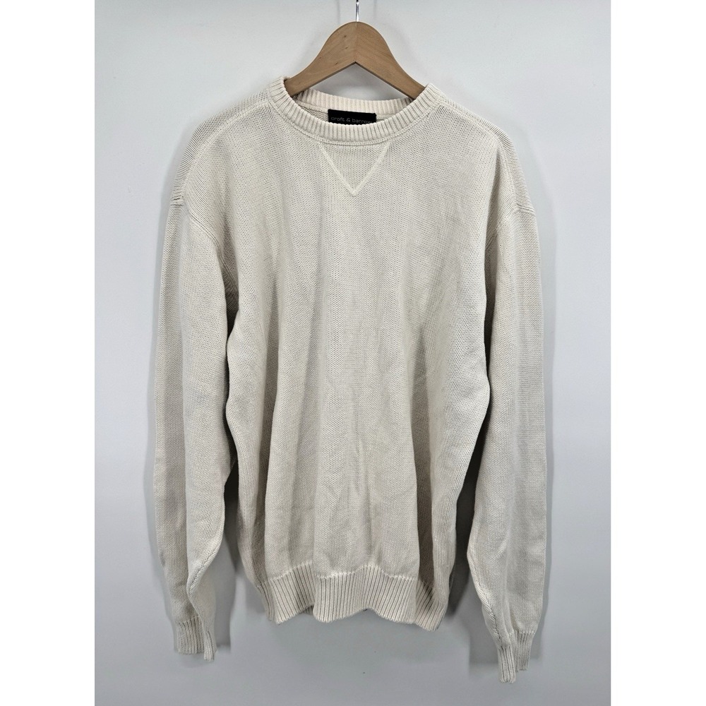 VTG Y2K Croft & Barrow Mens Large Sweater Crew Fisherman Classic Retro Prep 90s